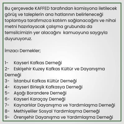 KAMUOYUNUN BİLGİSİNE 