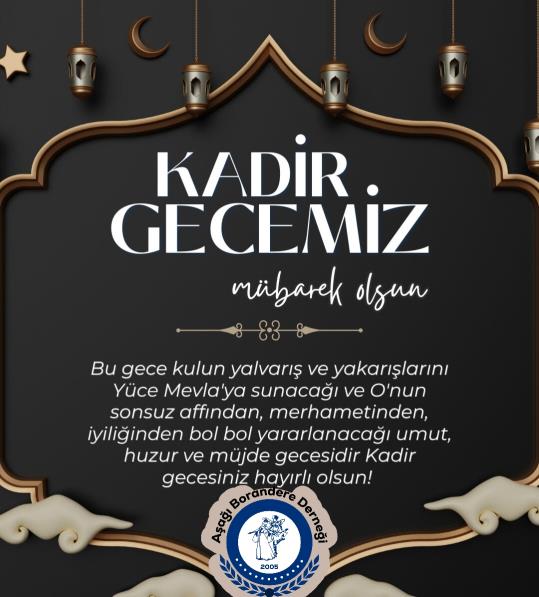 KADİR GECEMİZ MÜBAREK OLSUN 